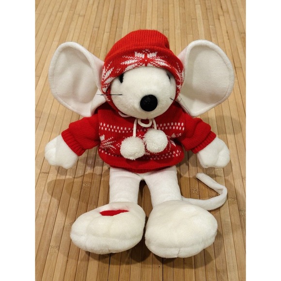 Vintage Commonwealth Christmas Mice Carolers Plush Stuffed Animal 1990